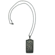 Full image of Starry Night Pendant with CZ Rectangles with hinge bail.
