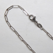 Paperclip Chain - small - 14k white gold