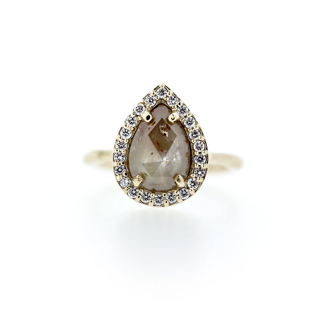Full view of Ana Ring - Rustic Diamond on white background.