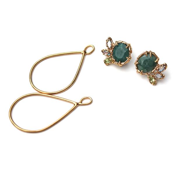 Emerald Earrings that can convert from studs to dangle earrings