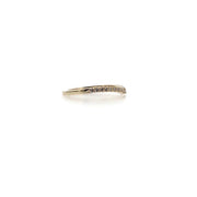 Side view of Karinna Arched MicroPave Band.