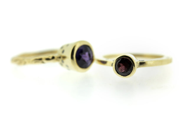 Full view of two Luca Rings stacked on top of one another.