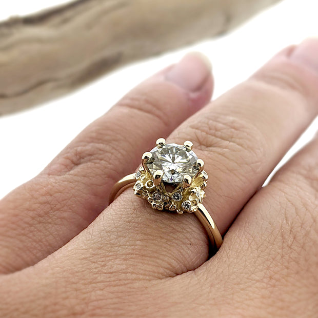 Gray Moissanite Claire Ring
