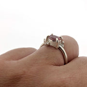 Roman Ring - Pink Tourmaline and Diamond