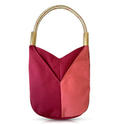 Large Nantucket Red Canvas Tote with Oyster Shell Gold Dock Line and Classic Brass