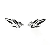 Full view of silver Alyvia Crawler Earrings.