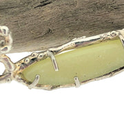 Detail shot of raw cut druzy gemstone on Cosima Necklace.