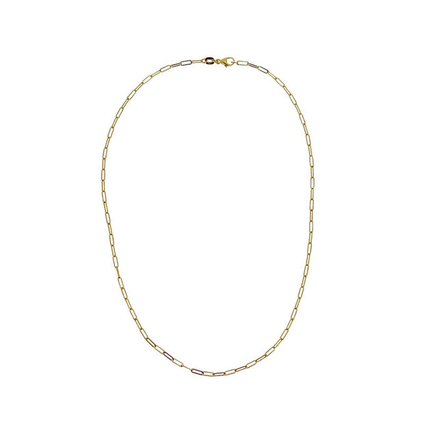 Paperclip Chain - small -14k yellow gold