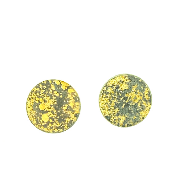 Full view of Lichen Moon Earrings.