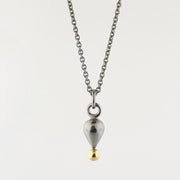 Close up view of pendant on Plumb Drop large Pendant.