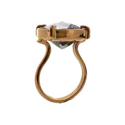 Amethyst & Rose Gold - Cushion Cut - Collet Ring
