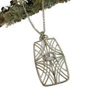 Large Medallion Necklace, Pale Lavender Amethyst