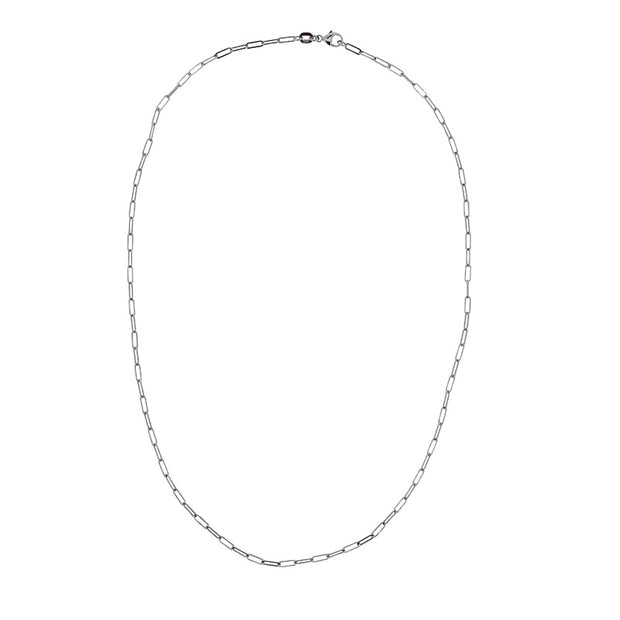 Paperclip Chain - small - 14k white gold