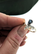 .99 CT Marianna Greenish Blue Sapphire Ring